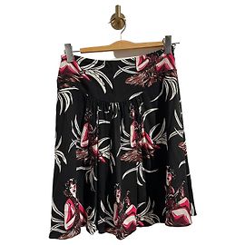 Jupe Prada imprimée T.38 Noir