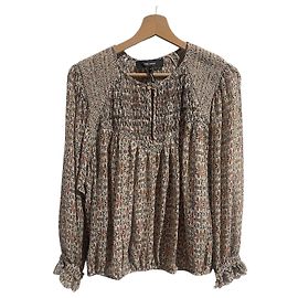 Blusa Isabel Marant estampada T.40 Bege