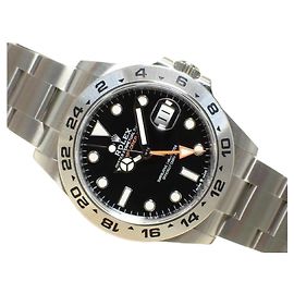 ROLEX EXPLORERII mostrador preto 226570 '21 Masculino Prata