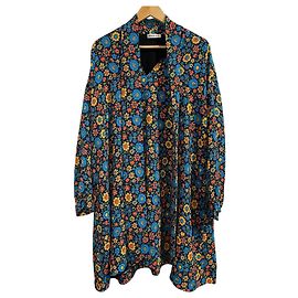 Balenciaga Blumenkleid Gr. S Blau