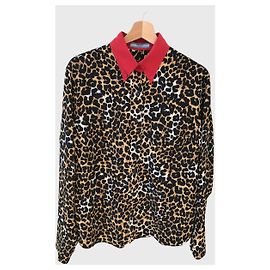 Camisa Prada leopard T.36 Roja