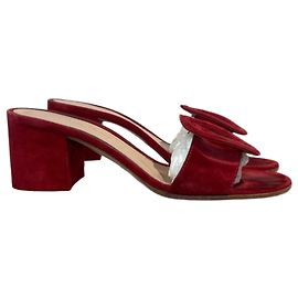 Mules Gianvito Rossi rouge T.37,5 Rot