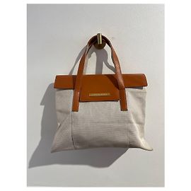 Bolso Bulgari lona beige Beige