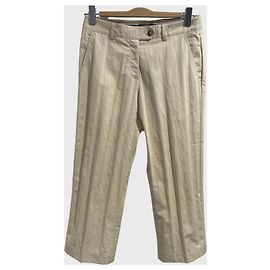 Pantalones Burberry beige T.38 Beige