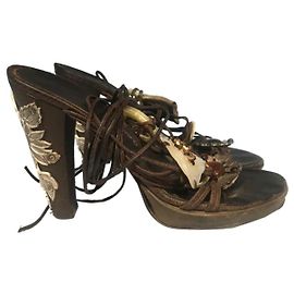 Sandales Emanuel Ungaro T.37 Brown