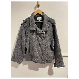 Iro Jacke im Perfecto-Stil aus Baumwolle grau Grau