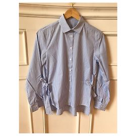 Camicia Iceberg in cotone a righe blu e bianche Blu