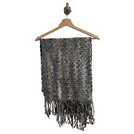 Missoni Grey Wool Mesh Scarf Grey