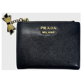 Prada Geldbörse schwarz Schwarz