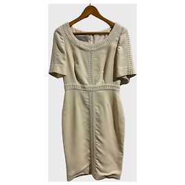 Valentino Garavani Vestido Valentino off-white T.40 Bege