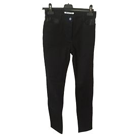 Jeans Alexander Wang preto e couro T.26 Preto