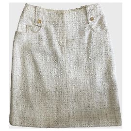 Saia Chanel branca T.38 Branco