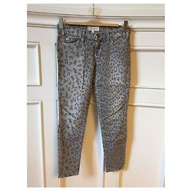 Jeans Current Elliott leopard T.25 Gris