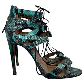 Sandalias Aquazzura verdes T.38 Verde