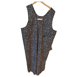 Robe Marni en coton imprimé noir et blanc Noir