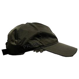 Prada Khaki Nylon Cap Khaki