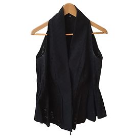 Autre Marque Chaleco Loubarok de algodón negro broderie anglaise Negro