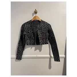 Alaïa Gilet Alaia léopard T.34 Grey