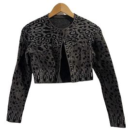 Alaïa Chaleco Alaia leopardo T.34 Gris