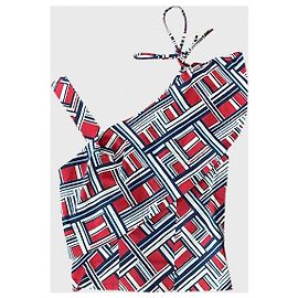 Top Carven imprimé T.36 Rouge