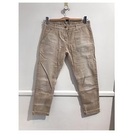 Autre Marque Jeans Johanna Slim in Cotone Beige Beige