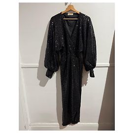 Autre Marque Neta Efrati Paillettenkleid T.38 Schwarz