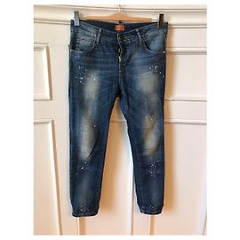 Autre Marque Jeans Slim en Coton Bleu Heartless Taille 27 Bleu