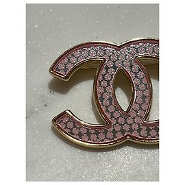 Chanel Brosche rosa Spiegel Blumen Pink