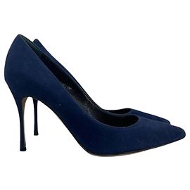 Escarpins Sergio Rossi bleus T.36 Bleu