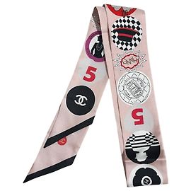 Chanel slim Schal rosa Pink