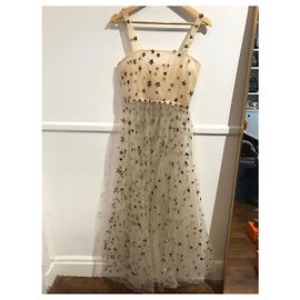 Valentino Garavani Vestido Valentino estrelas T.36 Bege