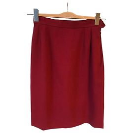 Autre Marque Falda Yves Saint Laurent roja T.36 Roja
