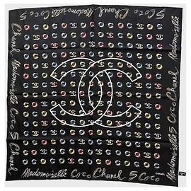 Foulard Chanel CC Coco noir Noir