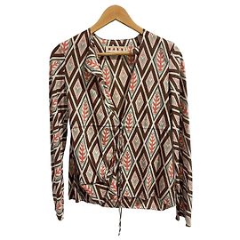 Blusa Marni estampada T.34 Marrom