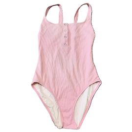 Autre Marque Solid & Striped Badeanzug rosa Pink