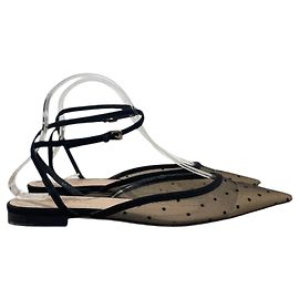Christian Dior Bailarinas Dior de lunares T.38,5 Beige