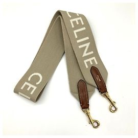Céline Bolso de hombro Celine de lana jacquard beige con correa larga Otro