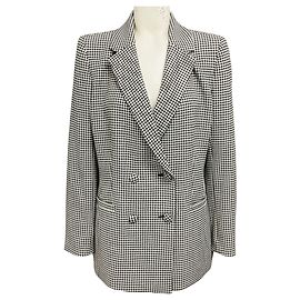 Autre Marque Alice + Olivia Black / White Gingham Check Double Breasted Blazer Multiple colors