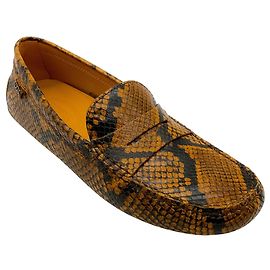 Mocassins de conduite Gommino Tod's imprimés serpent marron Marron