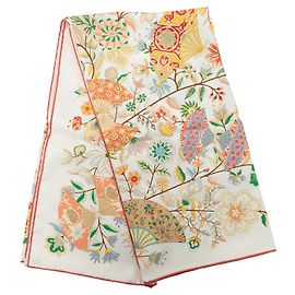 Foulard di seta Multi Hermès Fleurs et Papillons de Tissus 90 Multicolore