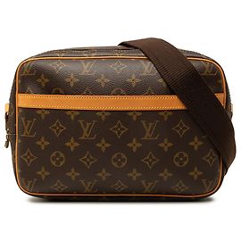 Borsa a tracolla Louis Vuitton Monogram Reporter PM Marrone Marrone