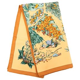 Foulard di seta Hermès Pythagore Beige 90 Scarves Beige
