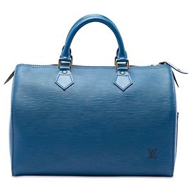 Sac Boston Louis Vuitton Epi Speedy 35 Bleu Bleu