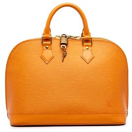 Bolsa Satchel Louis Vuitton Epi Alma PM Laranja Laranja