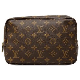 Brown Louis Vuitton Monogram Trousse Toilette 23 Clutch Bag Brown