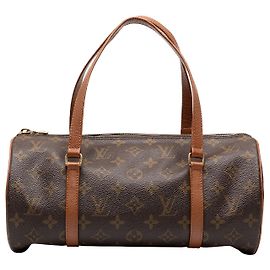 Bolso de mano Louis Vuitton Monogram Papillon 30 Marrón Castaño