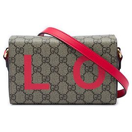 Borsa a tracolla Gucci Mini GG Supreme Love Trunk Beige Beige