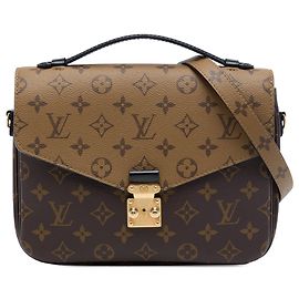 Louis Vuitton Monogram Reverse Pochette Metis Satchel Braun Braun