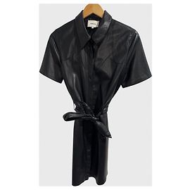 Robe Nanushka noire T.S Noir