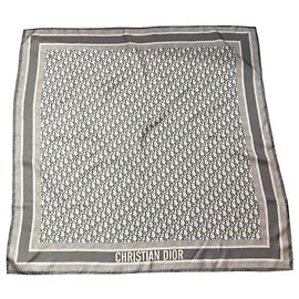 Autre Marque Lenço Christian Dior twin azul cinza Cinza
